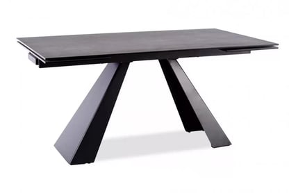 Rozkládací stůl Salvadore Ceramic 160-240x90 cm - šedý mramor / černá Stůl rozkladany Salvadore Ceramic 160-240x90 cm - šedá mramor / černá