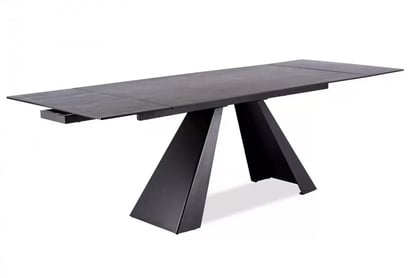 Rozkládací stůl Salvadore Ceramic 160-240x90 cm - šedý mramor / černá Stůl rozkladany Salvadore Ceramic 160-240x90 cm - šedá mramor / černá