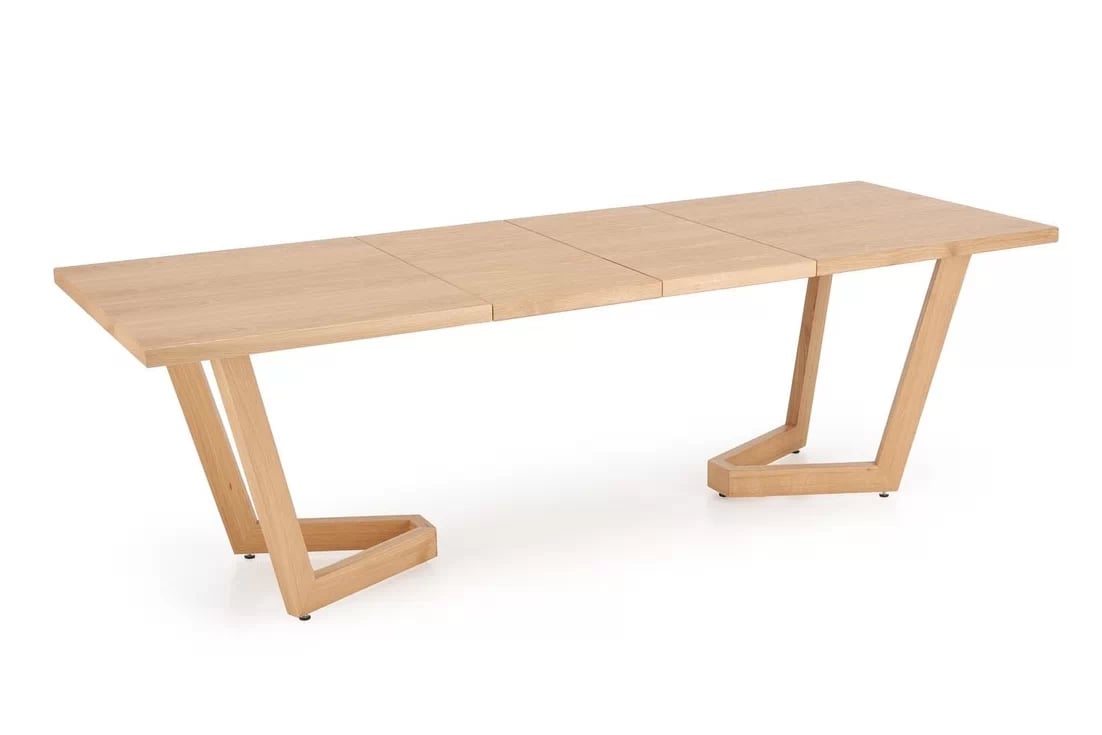 Rozkladací jedálenský stôl Salvio 160-250x90 cm drevený - prírodný dub Stôl rozkladany Salvio 160-250x90 cm Drevené - Dub prírodné