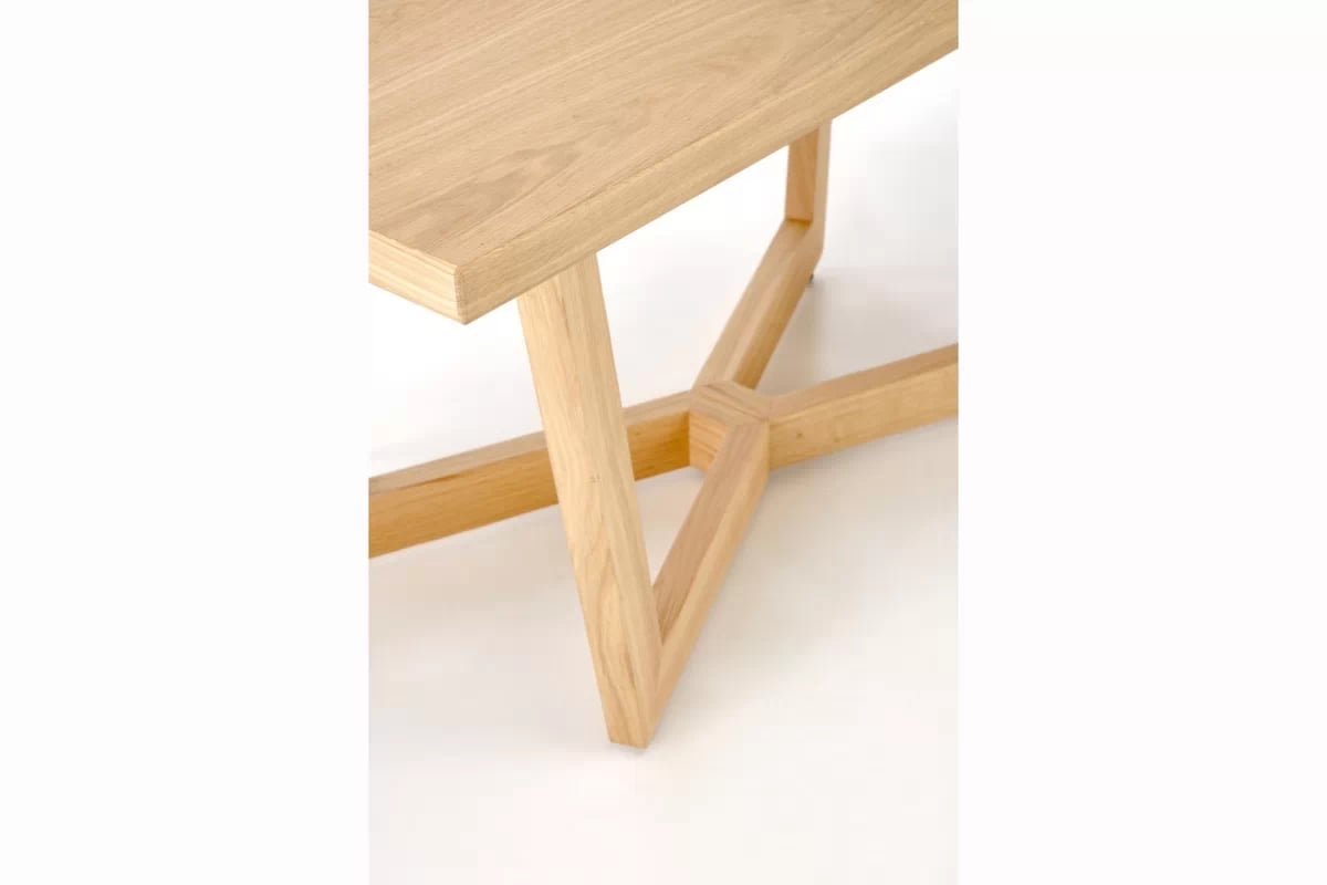 Rozkladací jedálenský stôl Salvio 160-250x90 cm drevený - prírodný dub Stôl rozkladany Salvio 160-250x90 cm Drevené - Dub prírodné