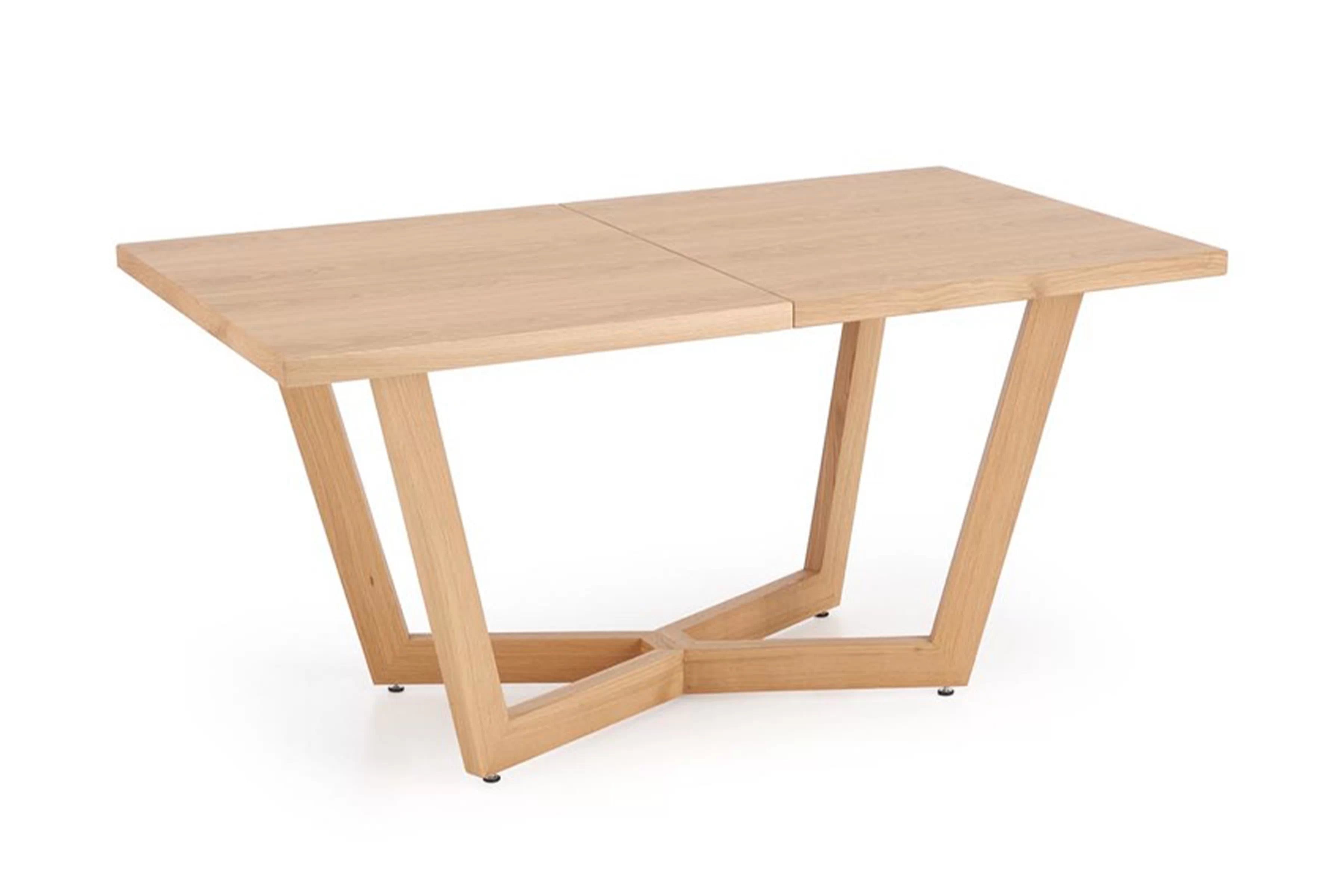 Rozkladací jedálenský stôl Salvio 160-250x90 cm drevený - prírodný dub Stôl rozkladany Salvio 160-250x90 cm Drevené - Dub prírodné