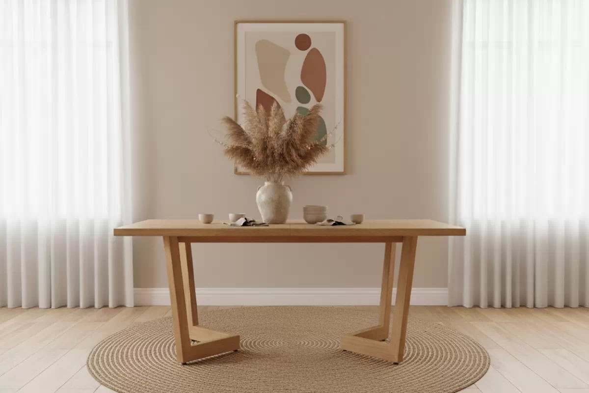 Rozkladací jedálenský stôl Salvio 160-250x90 cm drevený - prírodný dub Stôl rozkladany Salvio 160-250x90 cm Drevené - Dub prírodné