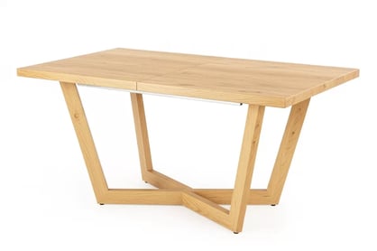 Rozkladací jedálenský stôl Salvio 160-250x90 cm drevený - prírodný dub