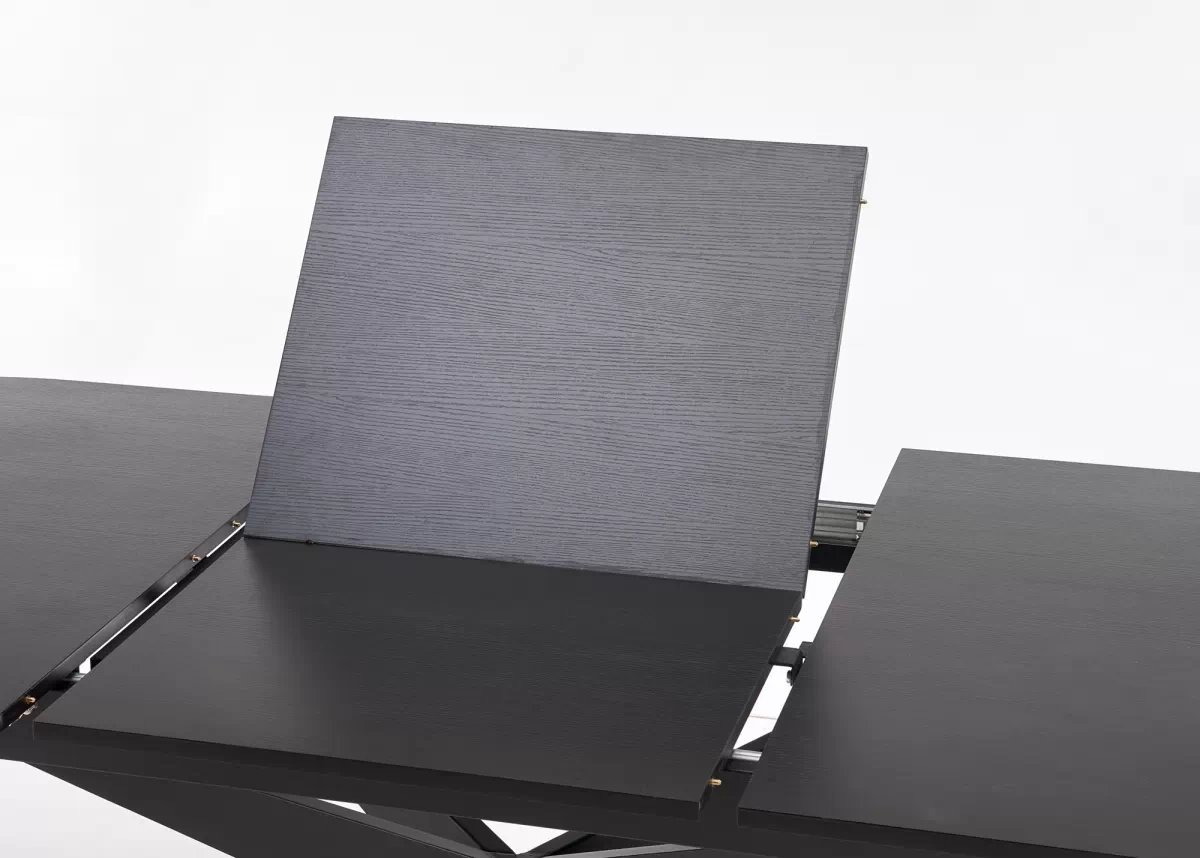 Rozkladací jedálenský stôl Selvio 180-240x100 cm - čierna Stôl rozkladany Selvio 180-240 x 100 cm owalny Čierny