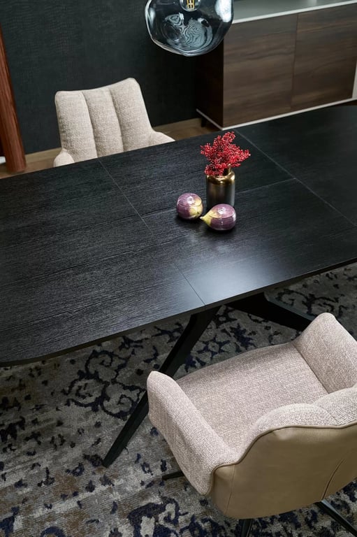 Rozkladací stôl Selvio 180-240x100 cm - čierny Stôl rozkladany Selvio 180-240 x 100 cm owalny Čierny