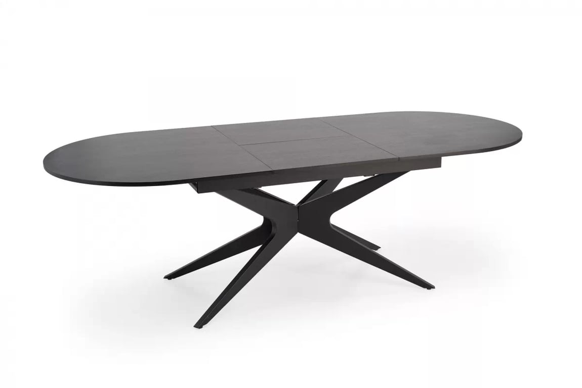 Rozkladací stôl Selvio 180-240x100 cm - čierny Stôl rozkladany Selvio 180-240 x 100 cm owalny Čierny