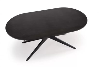 Rozkladací stôl Selvio 180-240x100 cm - čierny Stôl rozkladany Selvio 180-240 x 100 cm owalny Čierny