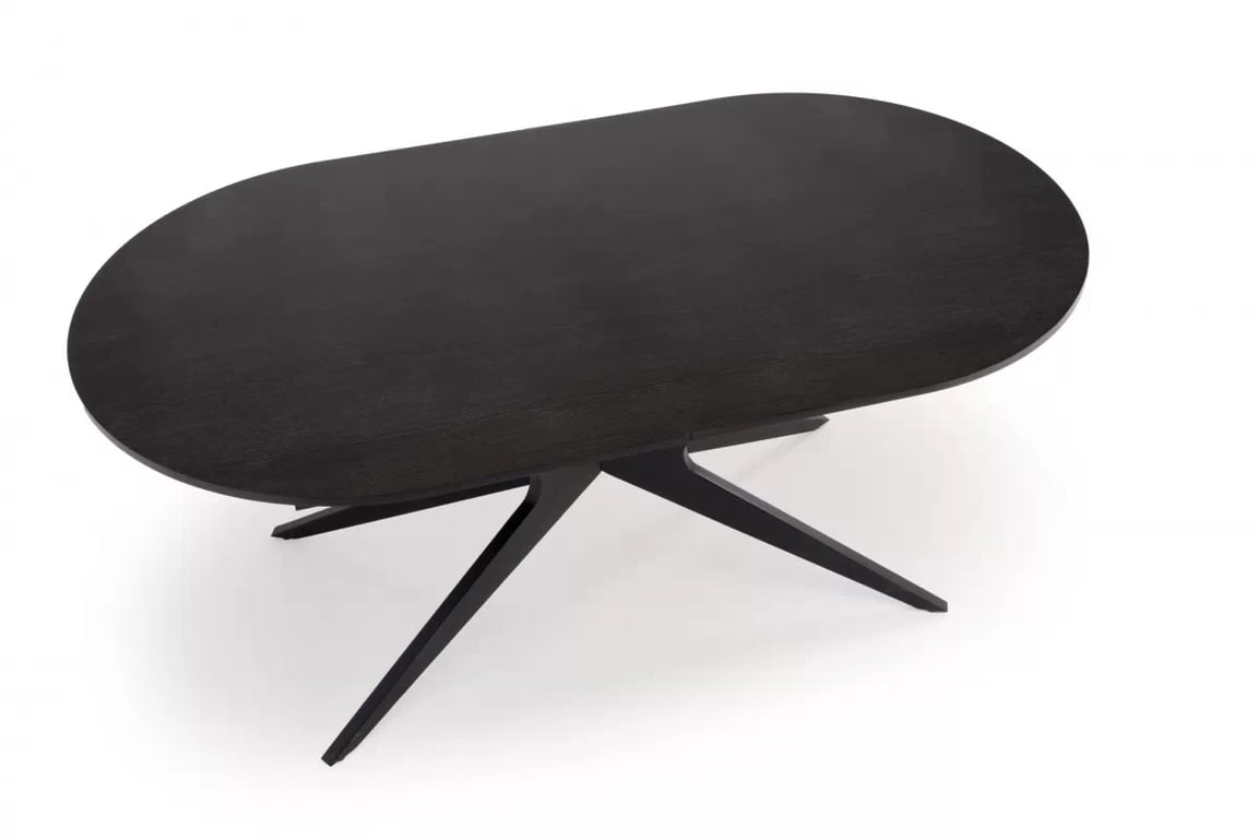 Rozkladací stôl Selvio 180-240x100 cm - čierny Stôl rozkladany Selvio 180-240 x 100 cm owalny Čierny