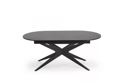 Rozkladací stôl Selvio 180-240x100 cm - čierny Stôl rozkladany Selvio 180-240 x 100 cm owalny Čierny