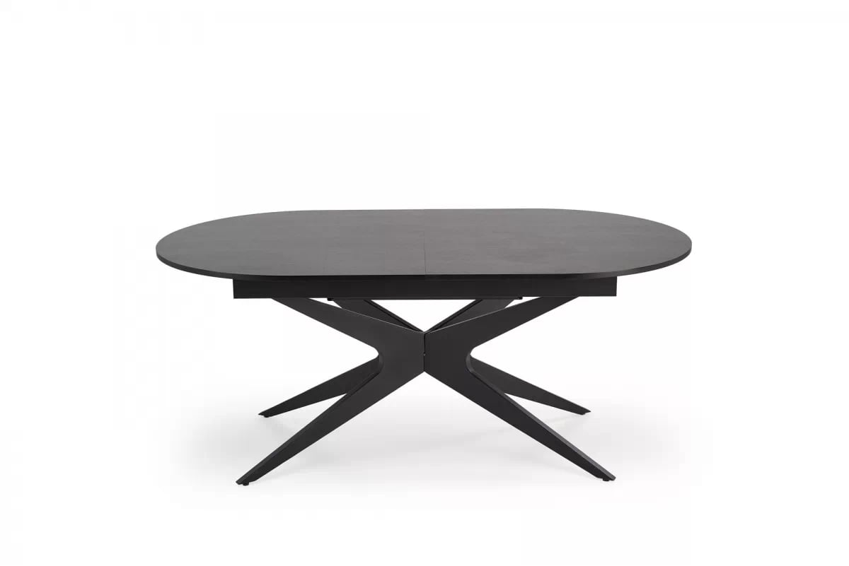 Rozkladací jedálenský stôl Selvio 180-240x100 cm - čierna Stôl rozkladany Selvio 180-240 x 100 cm owalny Čierny