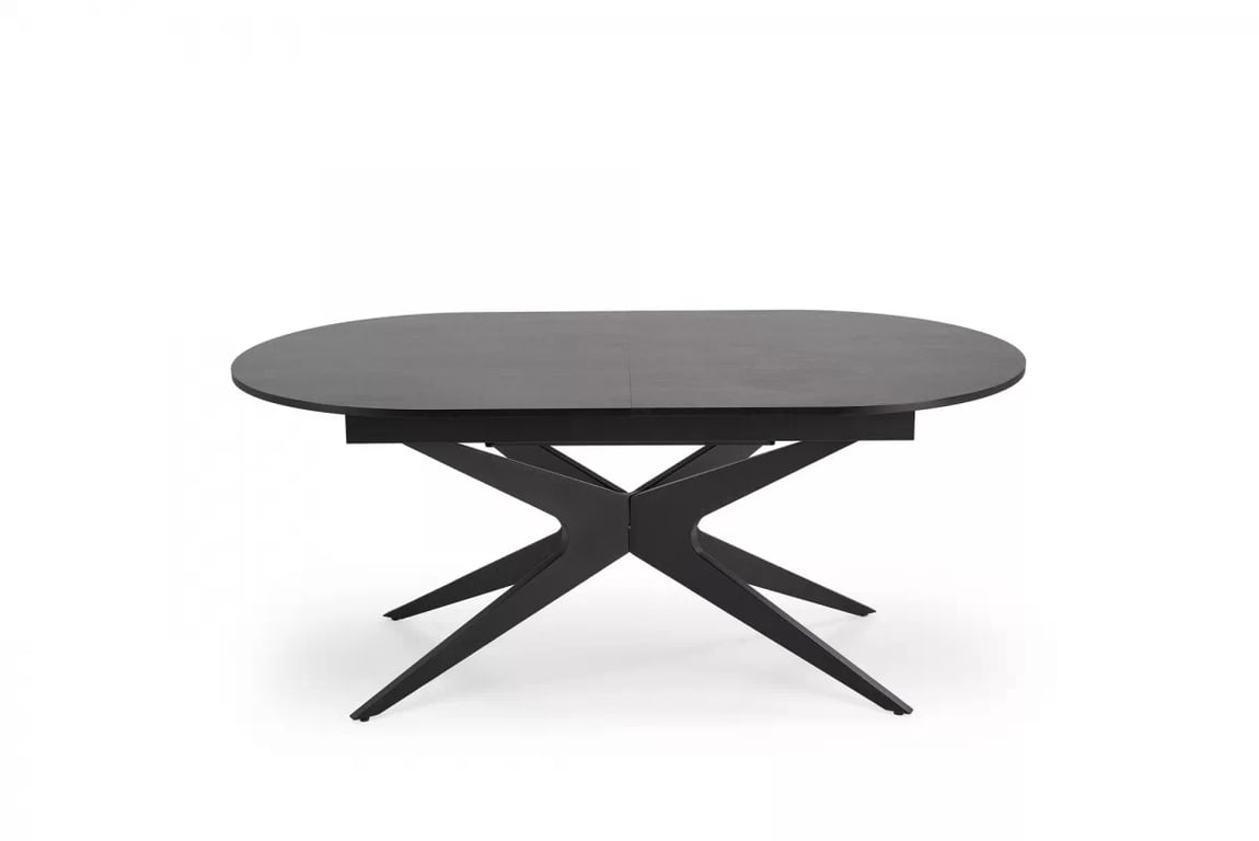 Rozkladací stôl Selvio 180-240x100 cm - čierny Stôl rozkladany Selvio 180-240 x 100 cm owalny Čierny