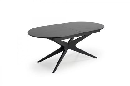 Rozkladací stôl Selvio 180-240x100 cm - čierny Stôl rozkladany Selvio 180-240 x 100 cm owalny Čierny