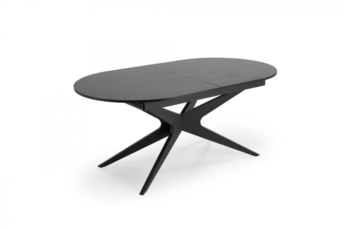 Rozkladací stôl Selvio 180-240x100 cm - čierny Stôl rozkladany Selvio 180-240 x 100 cm owalny Čierny