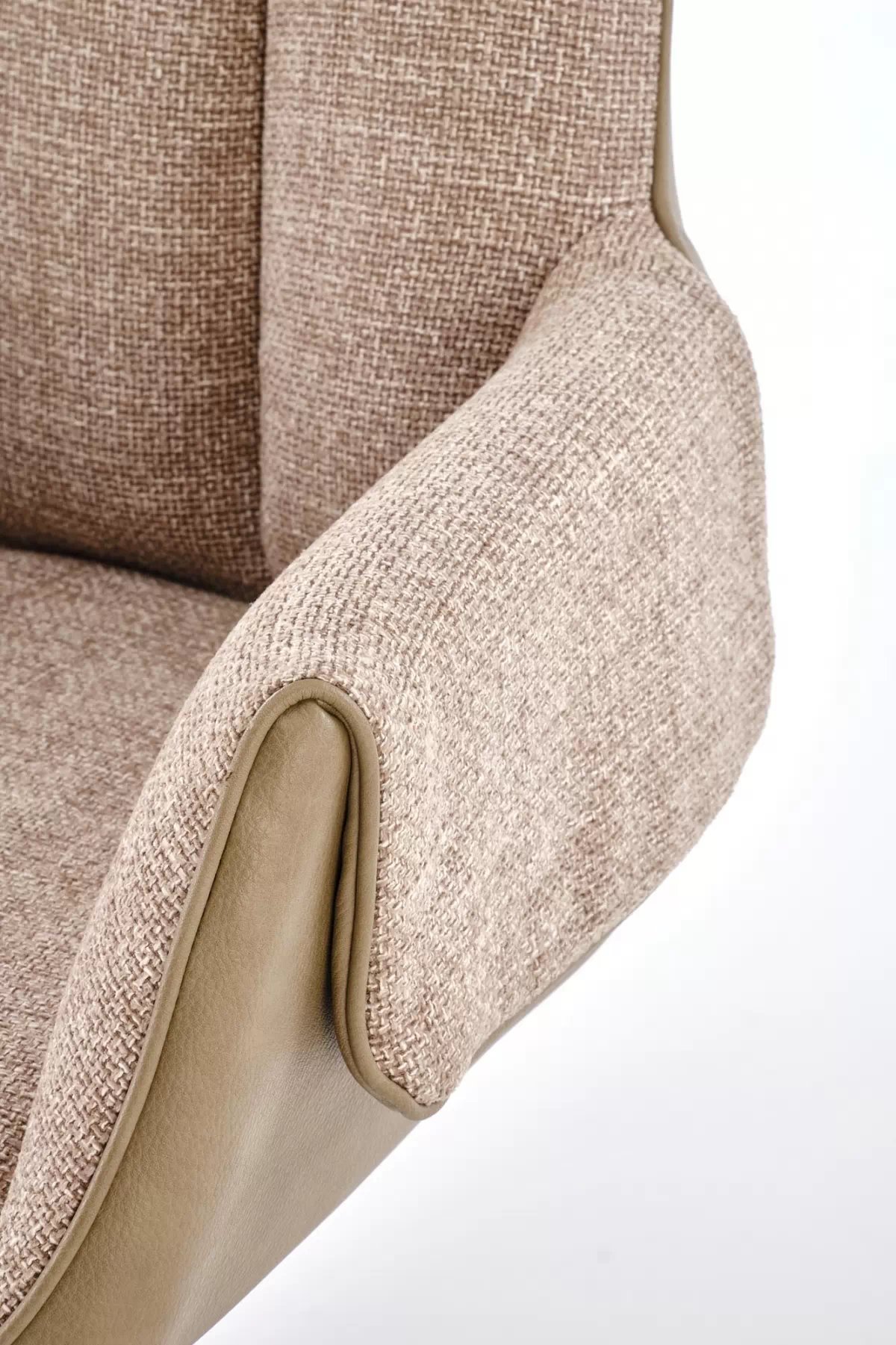 Rozkladací stôl Selvio a 4 stoličky Denaro - čierna / hnedá Stôl rozkladany Selvio z czterema krzeslami tapicerowanymi Denaro - Čierny / Hnedý 