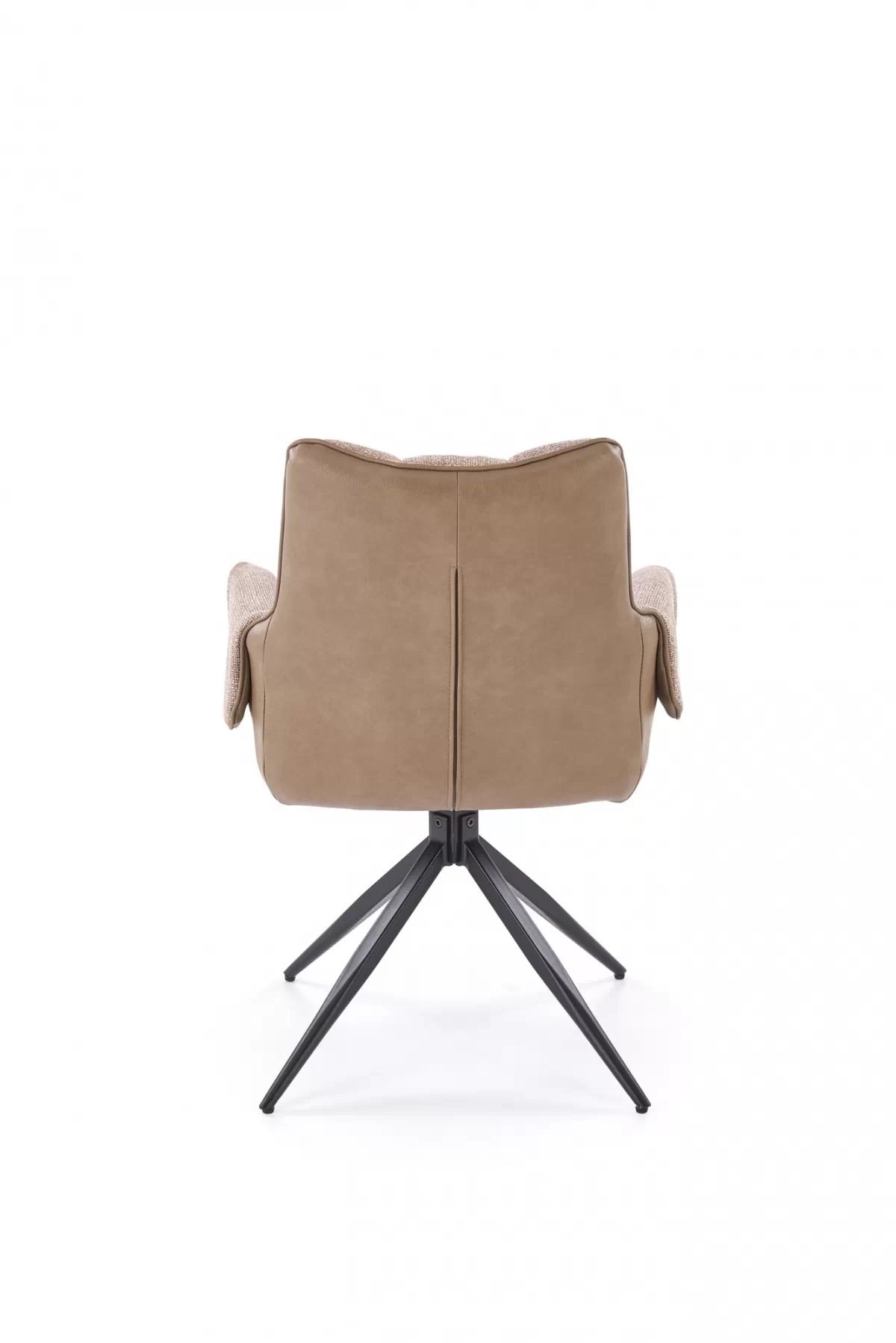 Rozkladací stôl Selvio a 4 stoličky Denaro - čierna / hnedá Stôl rozkladany Selvio z czterema krzeslami tapicerowanymi Denaro - Čierny / Hnedý 