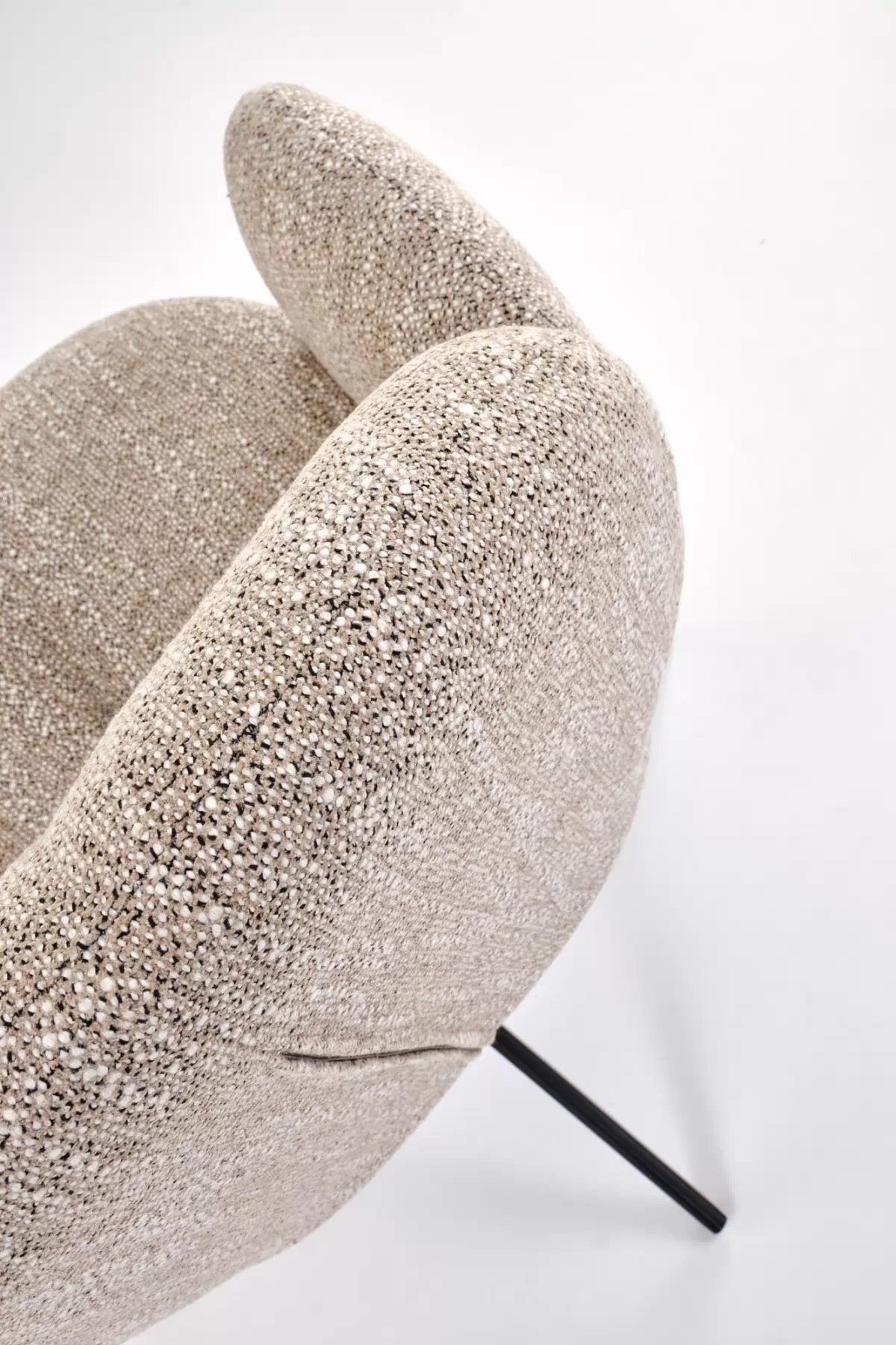 Rozkladací stôl Selvio a 4 stoličky Olton - čierna / tmavobéžová Stôl rozkladany Selvio z czterema krzeslami tapicerowanymi Olton - Čierny / tmavobéžová