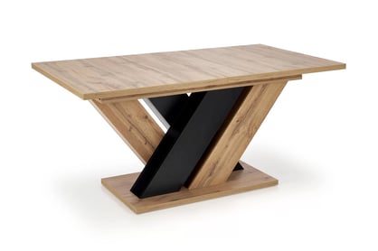 Rozkladací stôl Silvano 160-200x90 cm - dub wotan / čierna