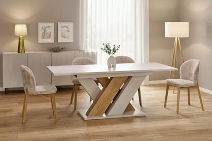 Rozkladací stôl Silvano 160-200x90 cm - kašmír / dub cremona Stôl rozkladany Silvano 160-200x90 cm - kašmír / Dub cremona