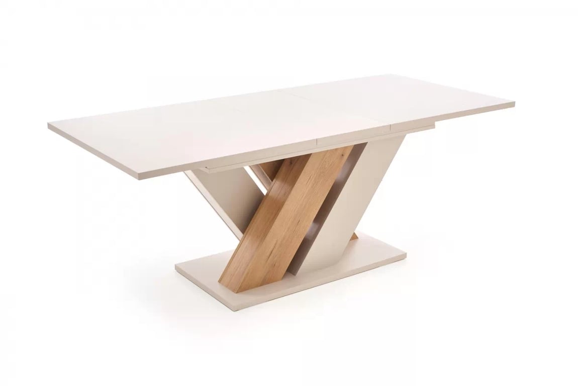 Rozkladací jedálenský stôl Silvano 160-200x90 cm - kašmír / dub cremona Stôl rozkladany Silvano 160-200x90 cm - kašmír / Dub cremona