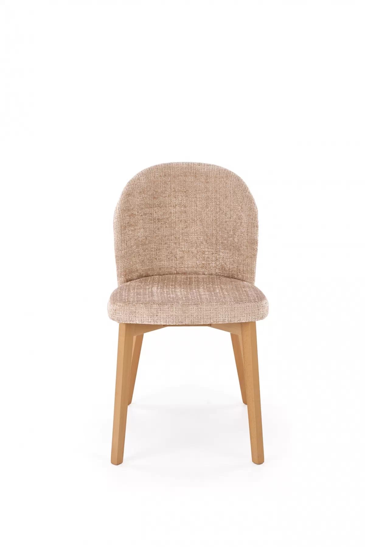 Rozkladací stôl Silvano a 4 stoličky Isario - kašmír / dub cremona / béžová Cremona 14 / prírodný dub Stôl rozkladany Silvano z czterema krzeslami tapicerowanymi Isario - kašmír / Dub cremona / béžový Cremona 14 / Dub prírodné 