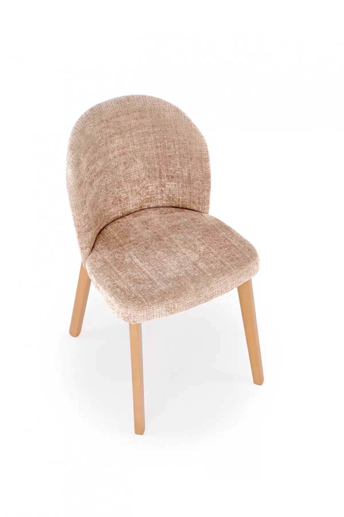 Rozkladací stôl Silvano a 4 stoličky Isario - kašmír / dub cremona / béžová Cremona 14 / prírodný dub Stôl rozkladany Silvano z czterema krzeslami tapicerowanymi Isario - kašmír / Dub cremona / béžový Cremona 14 / Dub prírodné 