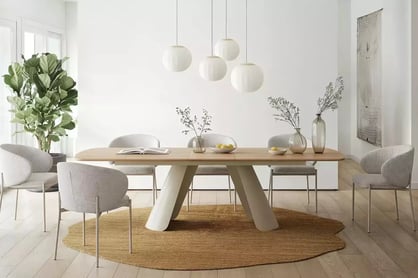 Rozkladací stôl Solmi 200-240x100 cm - dub / kasmír Stôl rozkladany Solmi 200-240x100 cm - Dub / kašmír