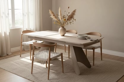 Rozkladací stôl Tavero 180-260x90 cm - travertínový kameň / kašmír Stôl rozkladany Tavero 180-260x90 cm - kamien Travertín / kašmír