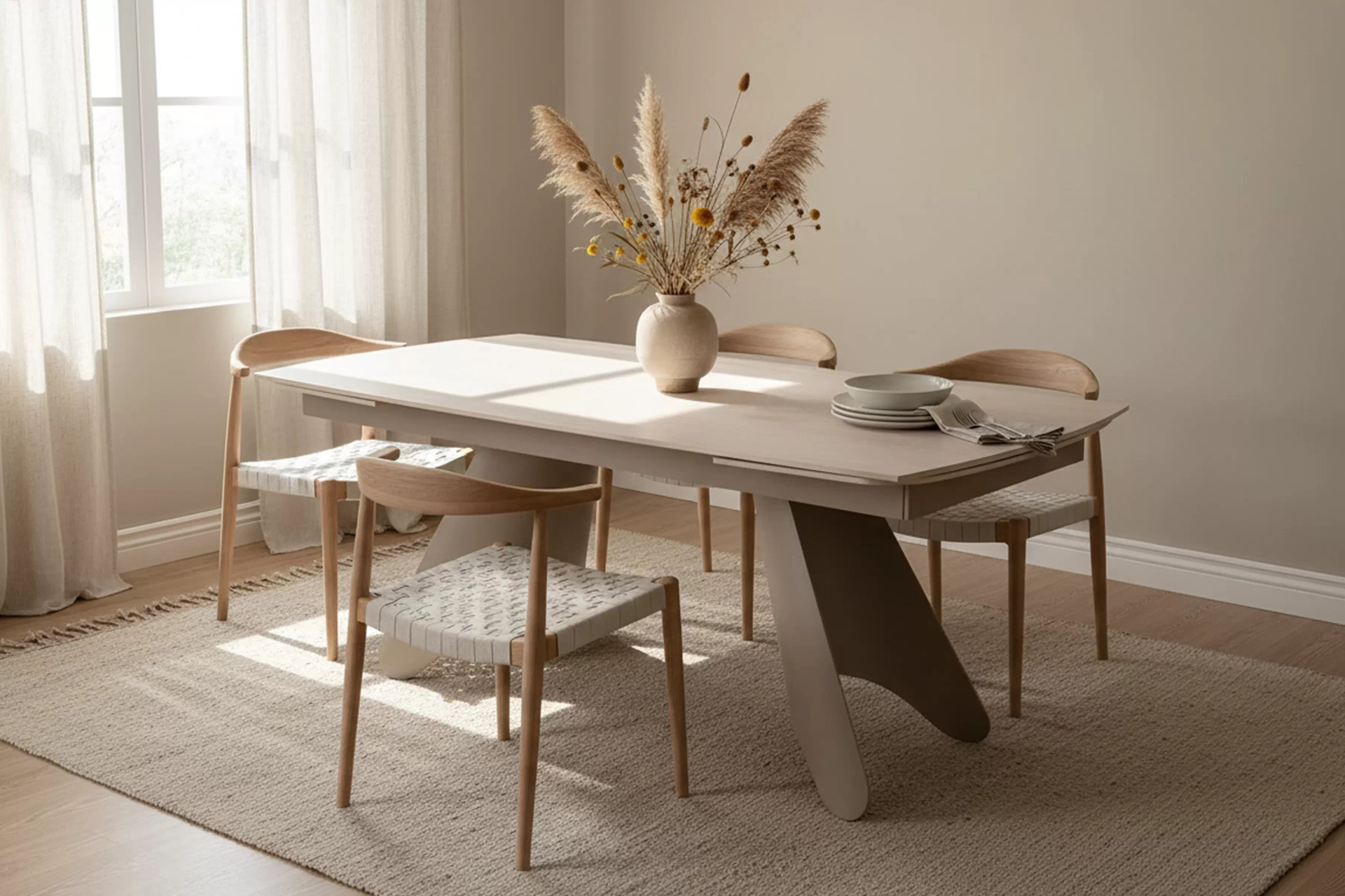 Rozkladací stôl Tavero 180-260x90 cm - travertínový kameň / kašmír Stôl rozkladany Tavero 180-260x90 cm - kamien Travertín / kašmír