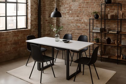 Rozkladací jedálenský stôl Temir 140–200x80 cm – arktická biela Stôl rozkladany Temir 140/200x80 do jedálne - Biela arktyczna