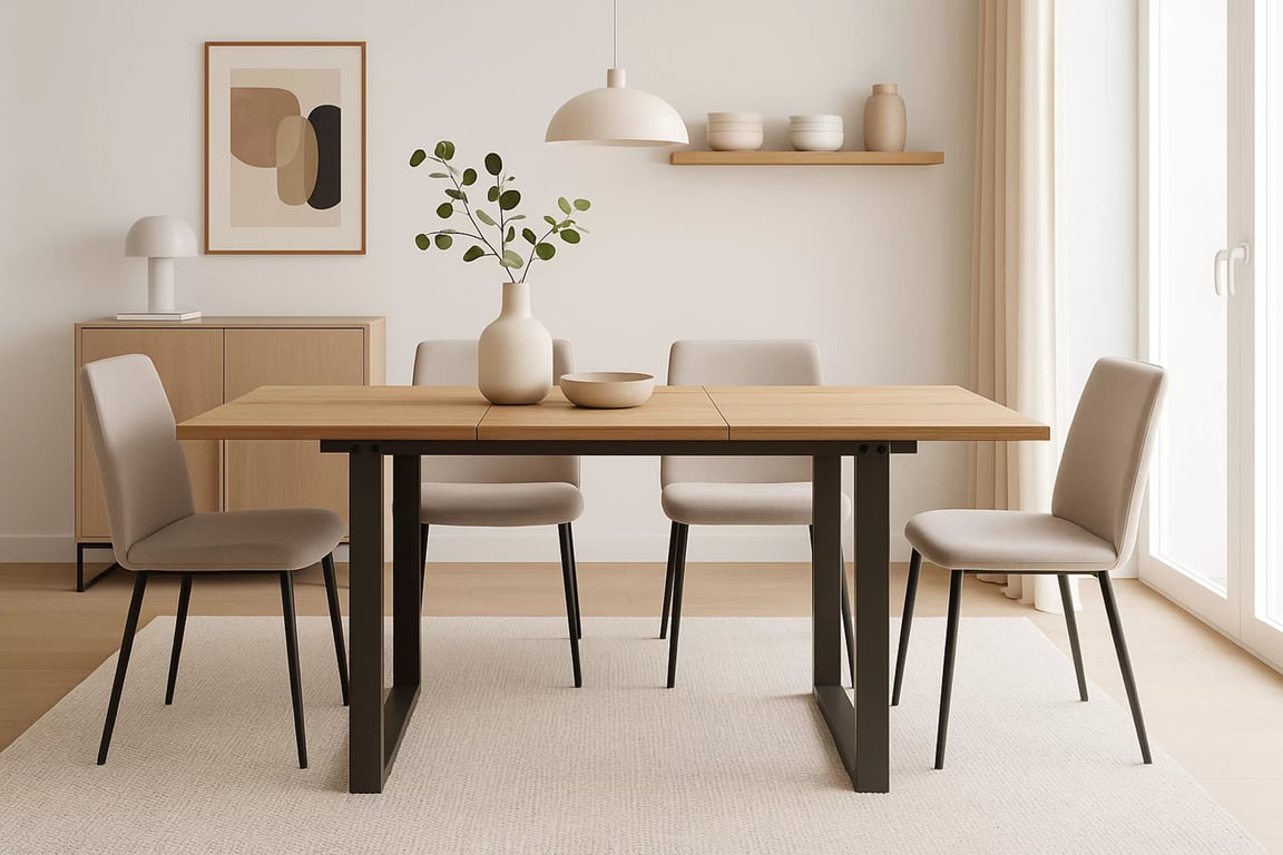 Rozkladací jedálenský stôl Temir 140–200x80 cm – zlatý craft Stôl rozkladany Temir 140/200x80 do jedálne - craft zlaté