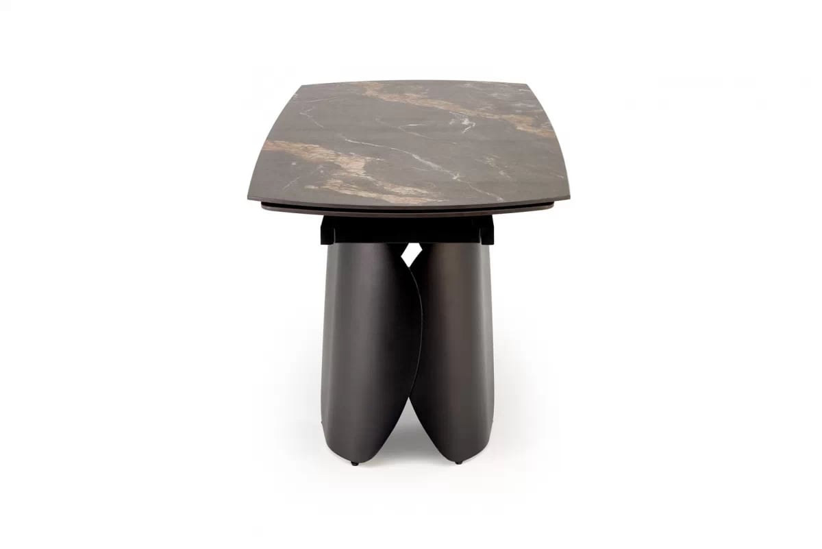 Rozkladací stôl Tenebra 180-260x90 cm - čierny mramor / čierna Stôl rozkladany Tenebra 180-260x90 cm - Čierny mramor / Čierny
