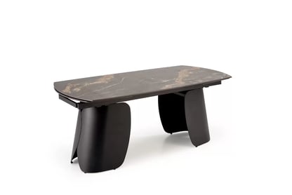 Rozkladací stôl Tenebra 180-260x90 cm - čierny mramor / čierna Stôl rozkladany tenebra 180-260x90 cm - Čierny mramor / Čierny