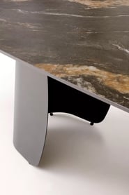 Rozkladací stôl Tenebra 180-260x90 cm - čierny mramor / čierna Stôl rozkladany tenebra 180-260x90 cm - Čierny mramor / Čierny