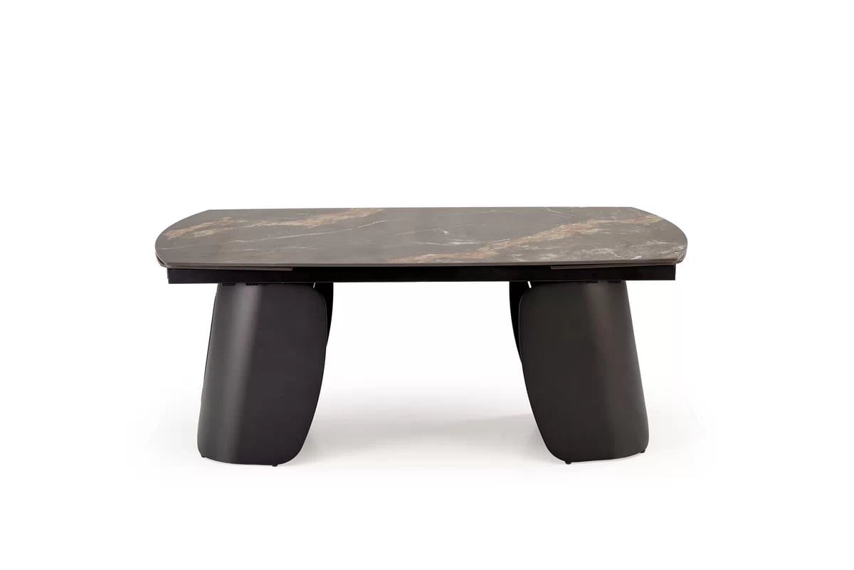Rozkladací stôl Tenebra 180-260x90 cm - čierny mramor / čierna Stôl rozkladany tenebra 180-260x90 cm - Čierny mramor / Čierny