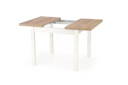 Masă extensibil Nawio Pătrat 90-125x90 cm - stejar craft / białe picioare stůl pliere tiago Čtverec 90-125/90 - Dub craft / Alb