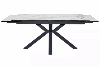 Rozkladací stôl Vamori 160-240x90 cm keramický - biely mramor / čierny Stôl rozkladany Vamori 160-240x90 cm ceramiczny - Biely mramor / Čierny