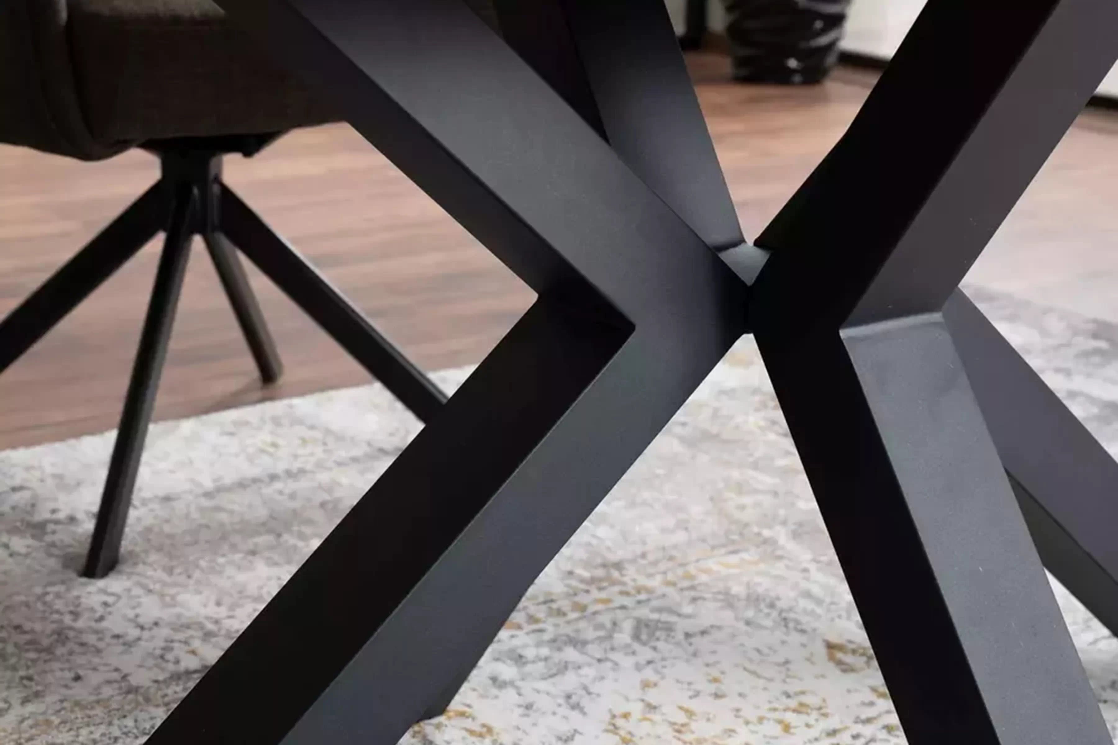 Rozkladací stôl Vamori 160-240x90 cm keramický - biely mramor / čierny Stôl rozkladany Vamori 160-240x90 cm ceramiczny - Biely mramor / Čierny