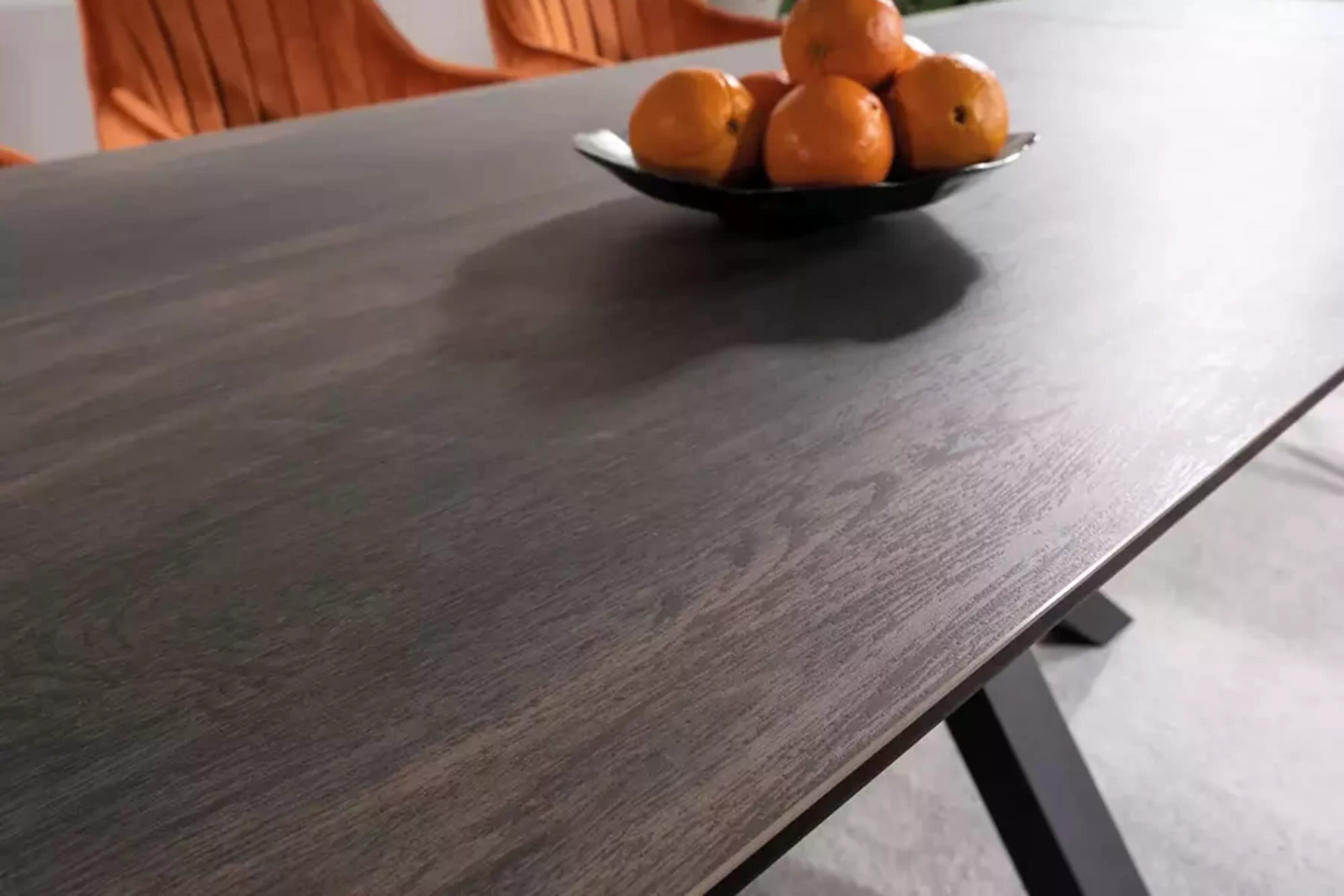 Rozkladací stôl Vamori 160-240x90 cm keramický - tmavý orech / čierny Stôl rozkladany Vamori 160-240x90 cm ceramiczny - Tmavý orech / čierny