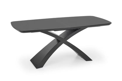 Rozkladací stôl Virello 180-220x89 cm - tmavý popol / čierna