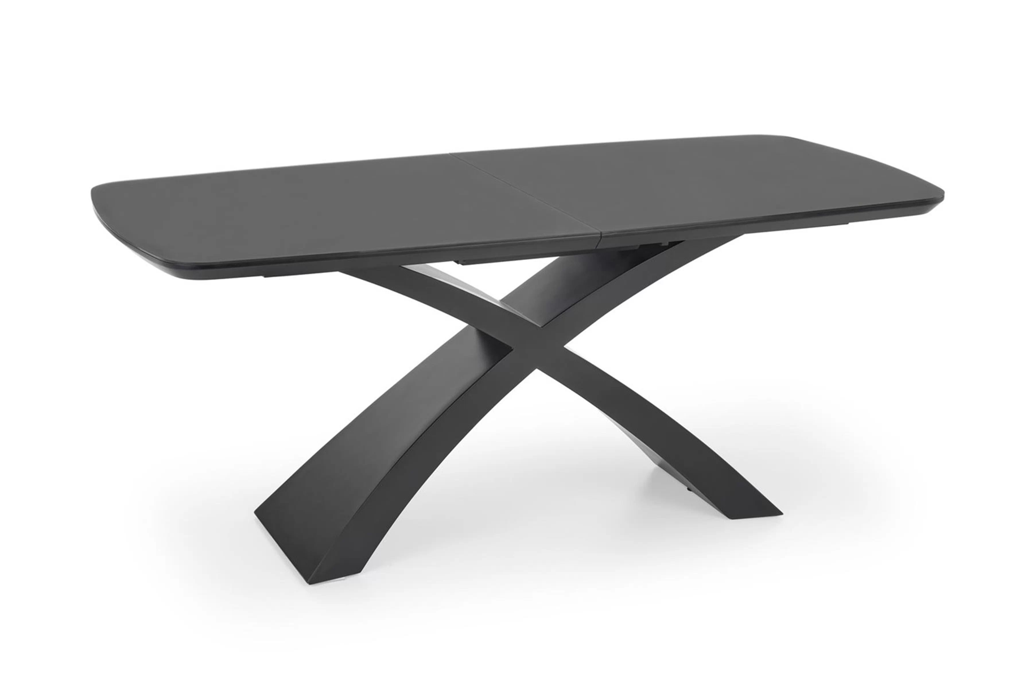 Rozkladací stôl Virello 180-220x89 cm - tmavý popol / čierna Stôl rozkladany Virello 180-220x89 cm - tmavý popol / Čierny