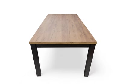 Rozkladací jedálenský stôl Werona 120-160x80 cm - dub craft / čierna Stôl rozkladany Werona 120-160x80 cm - Dub craft / čierny nožičky