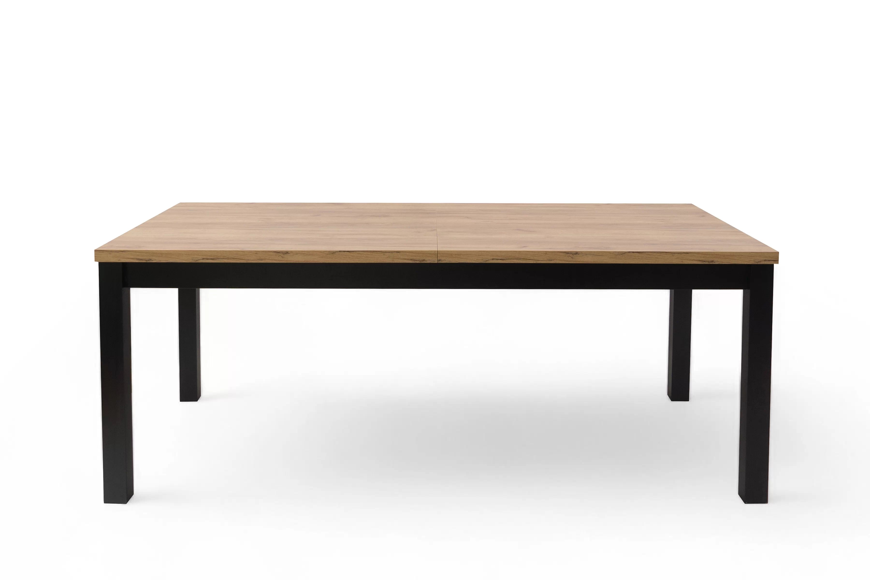 Rozkladací jedálenský stôl Werona 120-160x80 cm - dub craft / čierna Stôl rozkladany Werona 120-160x80 cm - Dub craft / čierny nožičky