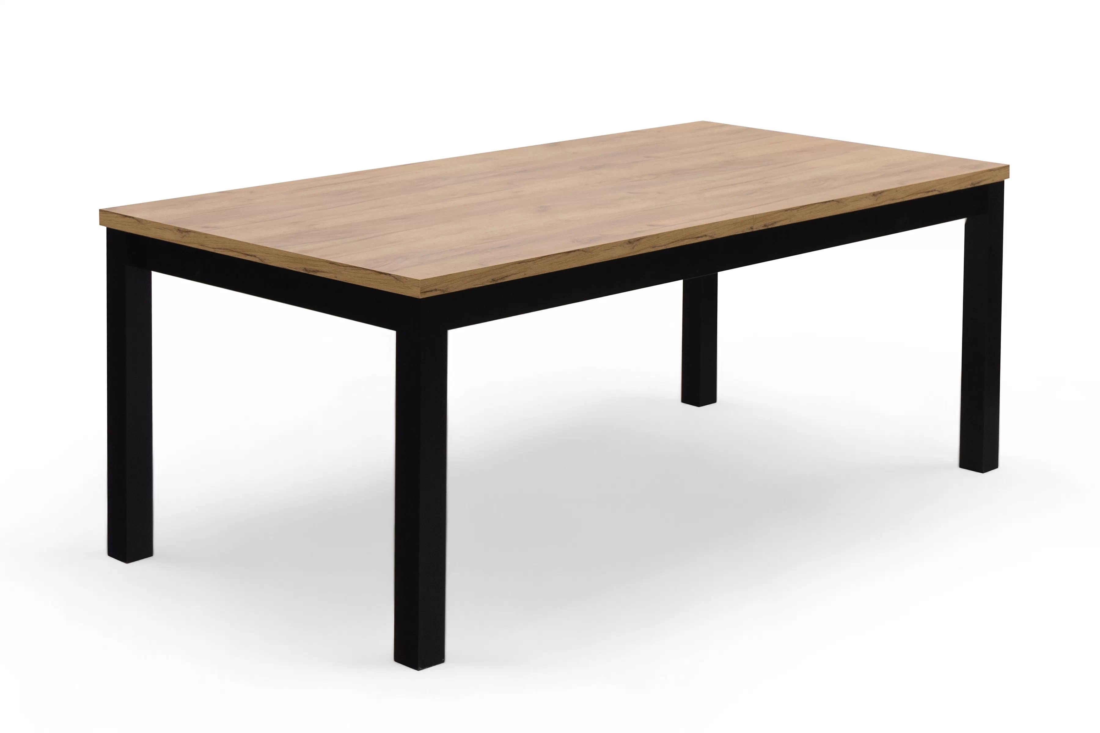 Rozkladací jedálenský stôl Werona 140-180x80 cm - dub craft / čierna Stôl rozkladany Werona 140-180x80 cm - Dub craft / čierny nožičky