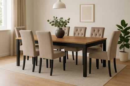 Rozkladací jedálenský stôl Werona 140-180x80 cm - dub praveký / čierna Stôl rozkladany Werona 140-180x80 cm - Dub pradawny / čierny nožičky