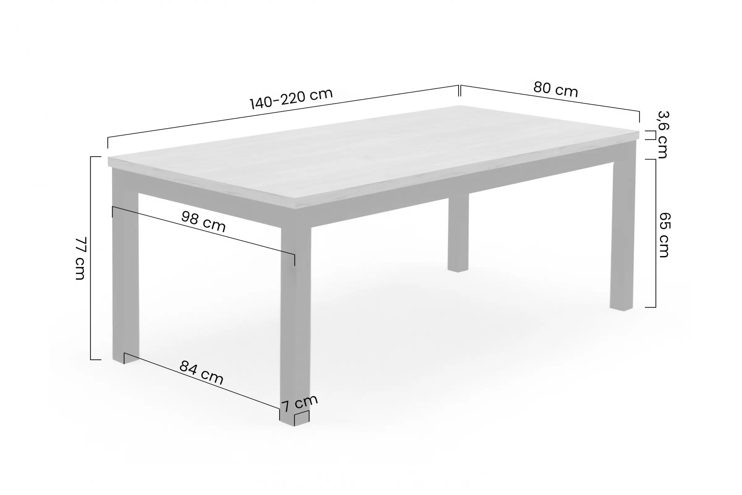 Rozkladací jedálenský stôl Werona 140-220x80 cm - dub praveký / čierna Stôl rozkladany Werona 140-220x80 cm - Dub pradawny / čierny nožičky