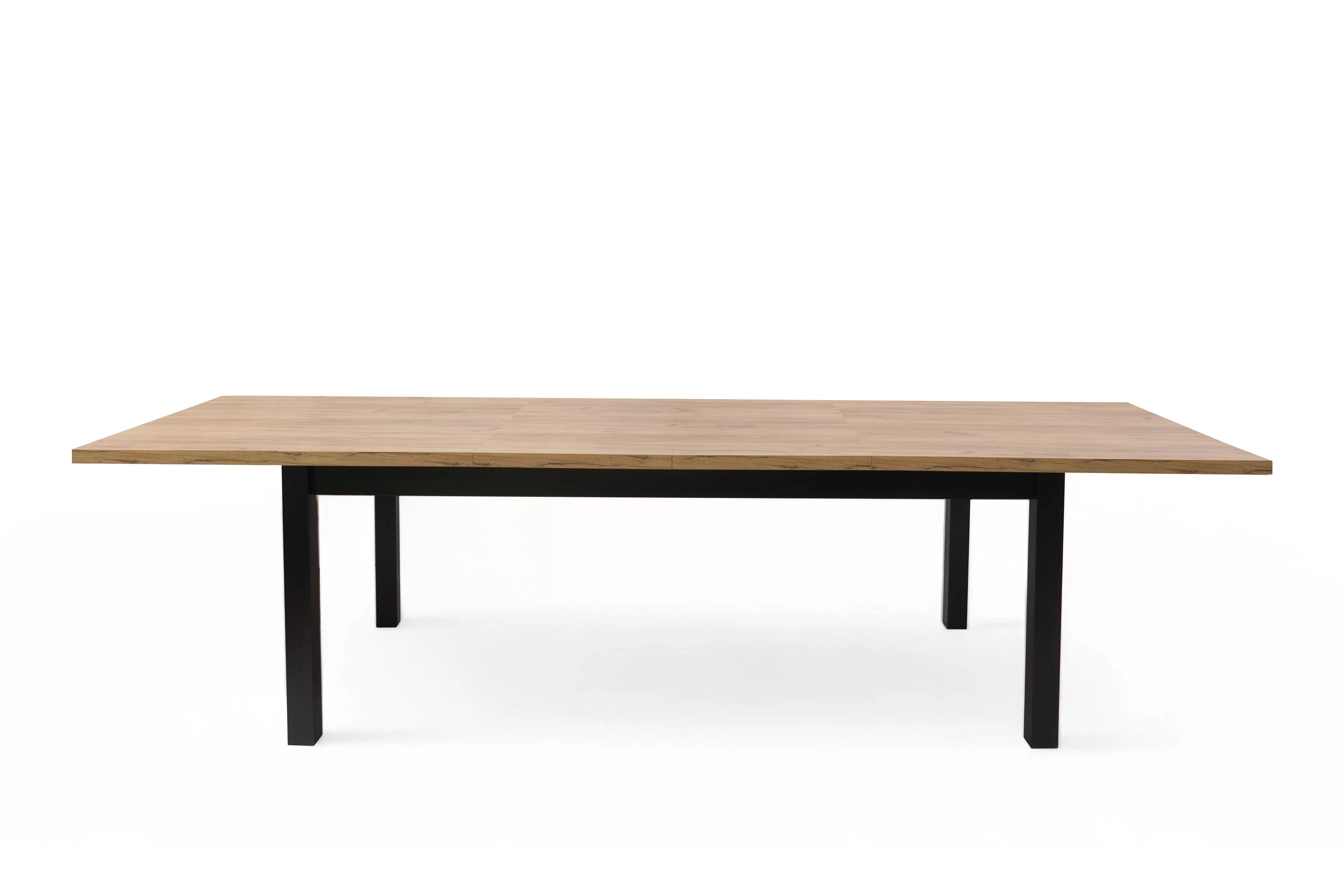 Rozkládací jídelní stůl Werona 160-200 cm - dub craft / černé nohy Stůl rozkladany Werona 160-200x90 cm - dub craft / černé nožičky