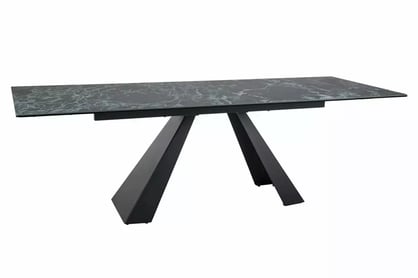 Rozkladací stôl Zanivo 160-240x90 cm keramický - morský mramor / čierny Stôl rozkladany Zanivo 160-240x90 cm ceramiczny - Morský mramor / Čierny