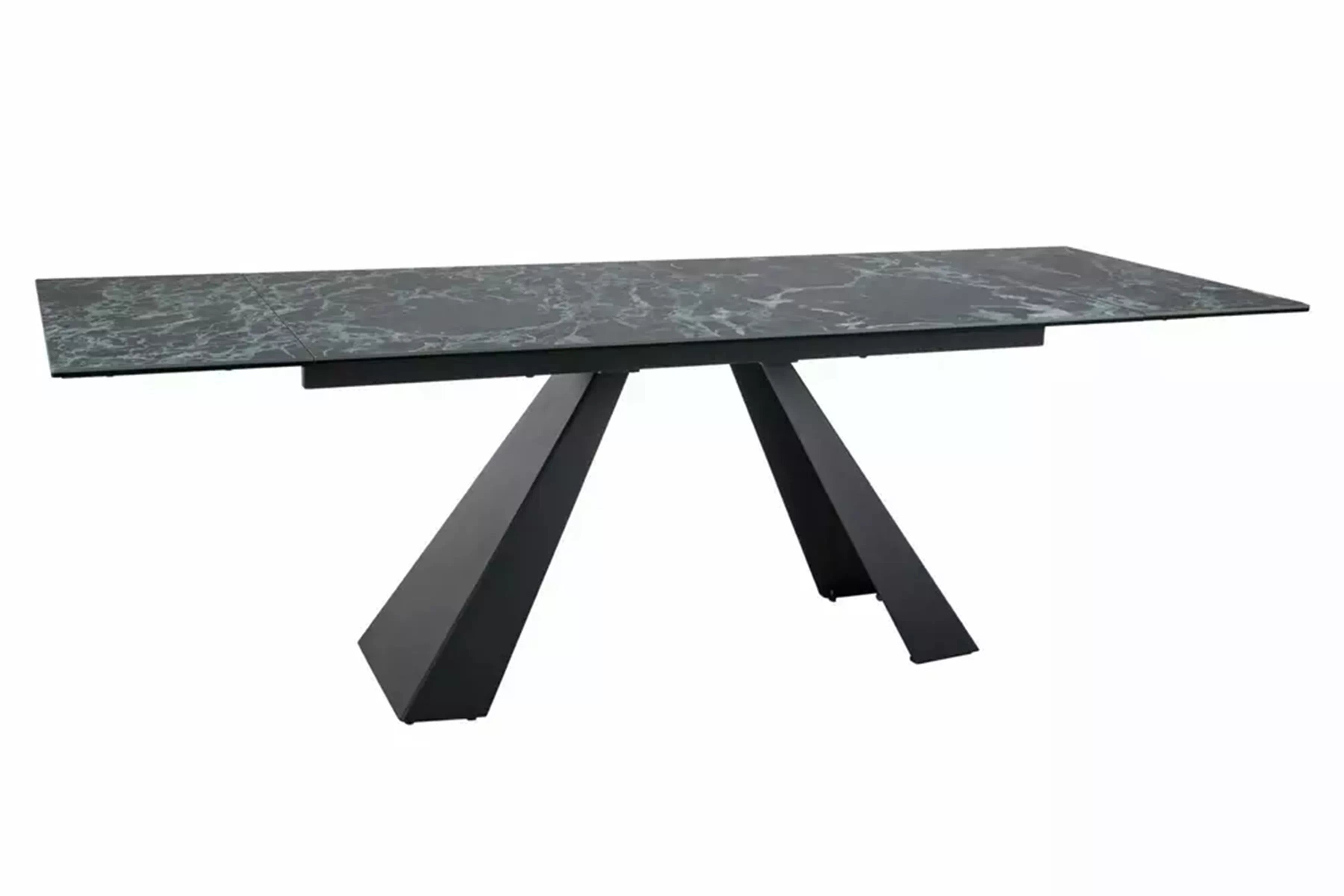 Rozkladací stôl Zanivo 160-240x90 cm keramický - morský mramor / čierny Stôl rozkladany Zanivo 160-240x90 cm ceramiczny - Morský mramor / Čierny