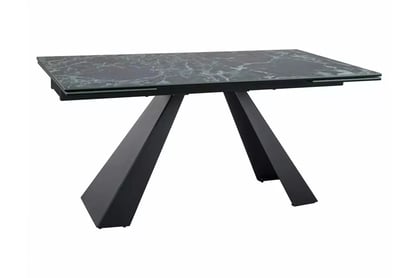 Rozkladací stôl Zanivo 160-240x90 cm keramický - morský mramor / čierny Stôl rozkladany Zanivo 160-240x90 cm ceramiczny - Morský mramor / Čierny