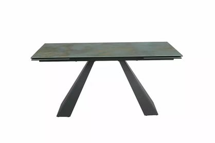 Rozkladací stôl Zanivo 160-240x90 cm keramický - tyrkysový mramor / čierny Stôl rozkladany Zanivo 160-240x90 cm ceramiczny - Tyrkysová mramor / Čierny
